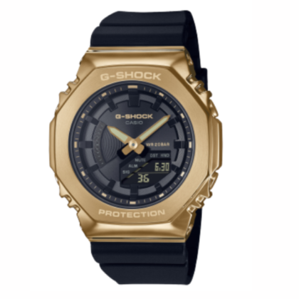 Casio G-Shock Women Black x Gold Series GM-S2100GB-1A Black Resin Band Sports Watch